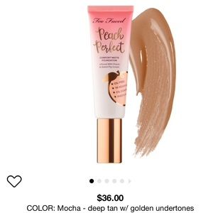 MOCHA New Too Faced Peach Foundation